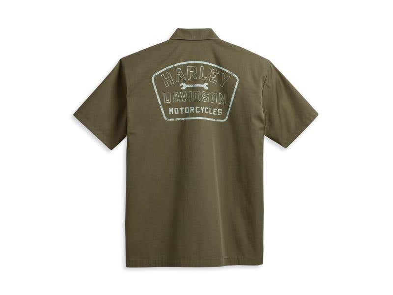 HARLEY-DAVIDSON MENS MENS WRENCH CREW SHIRT - GRAPE LEAF