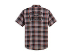 HARLEY-DAVIDSON MENS MENS WRENCH CREW PLAID SHIRT - GREY PLAID