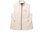 HARLEY-DAVIDSON WOMENS WOMENS SHIFT GEARS SHERPA VEST - CLOUD DANCER