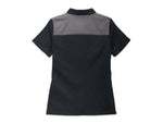 HARLEY-DAVIDSON WOMENS WOMENS MODERN MECHANIC COLORBLOCK SHIRT - COLORBLOCKED - BLACK BEAUTY