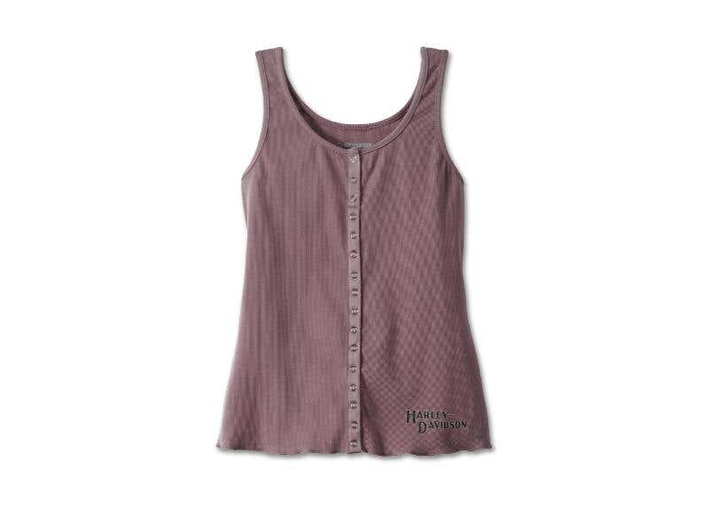 HARLEY-DAVIDSON WOMENS WOMENS HOMETOWN BAR & SHIELD FASHION TANK - GRAPE SHAKE