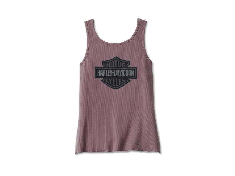 HARLEY-DAVIDSON WOMENS WOMENS HOMETOWN BAR & SHIELD FASHION TANK - GRAPE SHAKE