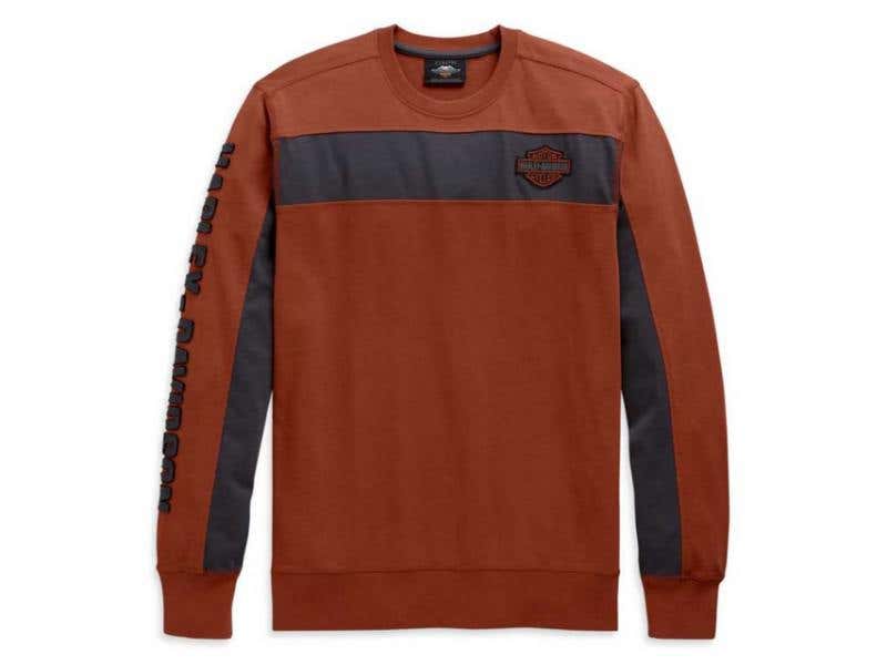 HARLEY-DAVIDSON MENS MENS COPPERBLOCK STRIPE LONG SLEEVE SHIRT