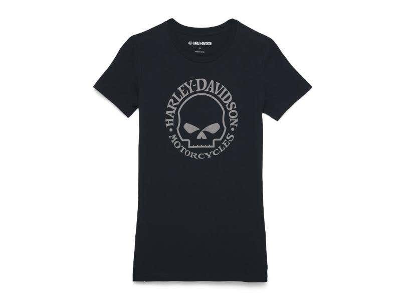 HARLEY-DAVIDSON WOMENS WOMENS WILLIE G SKULL GRAPHIC TEE