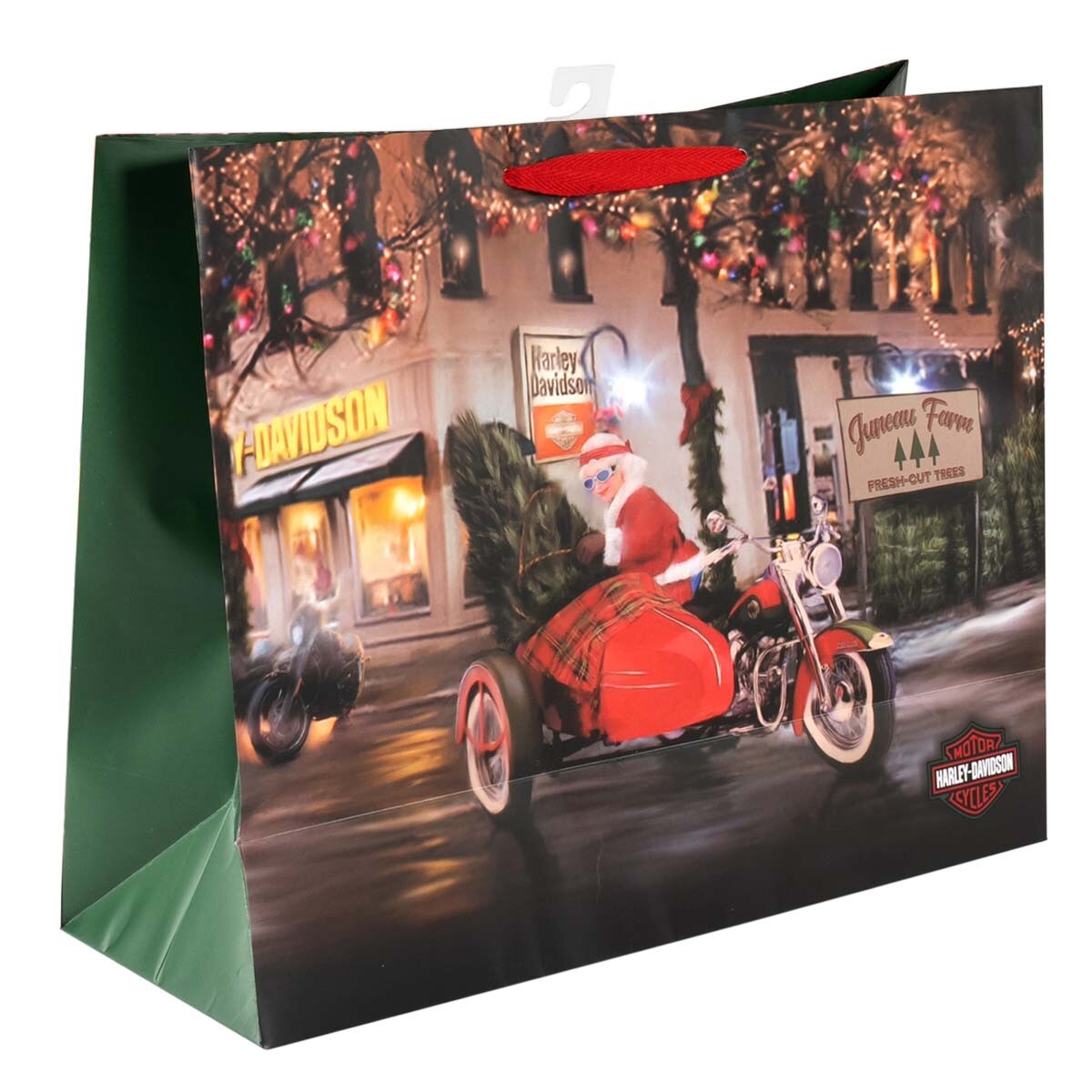 Harley-Davidson Biker Santa Gift Bag – Large Christmas Gift Bag