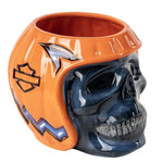 Harley-Davidson® Skull O'Lantern Candy Dish – Pumpkin Helmet Edition