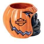 Harley-Davidson® Skull O'Lantern Candy Dish – Pumpkin Helmet Edition