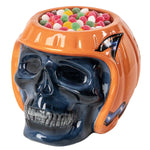 Harley-Davidson® Skull O'Lantern Candy Dish – Pumpkin Helmet Edition
