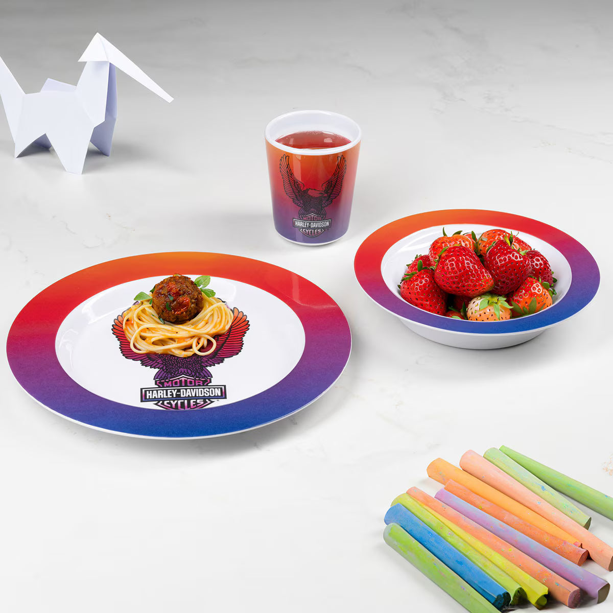 Harley-Davidson Kid's Cup & Plate Set