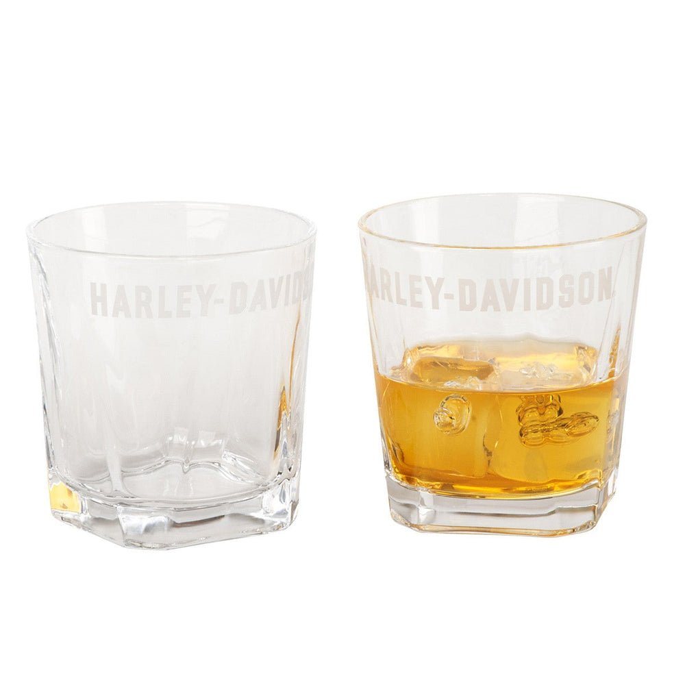 Harley-Davidson H-D Etched Rocks Glass Set