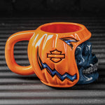 Harley-Davidson® Skull Mug – Pumpkin Helmet Edition