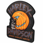 Harley-Davidson® Skull Pub Sign – Pumpkin Helmet Edition