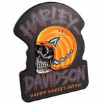 Harley-Davidson® Skull Pub Sign – Pumpkin Helmet Edition
