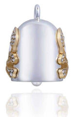 STEEL HORSE JEWELRY BLING SKULL & CROSSBONES GOLD ROAD BELL