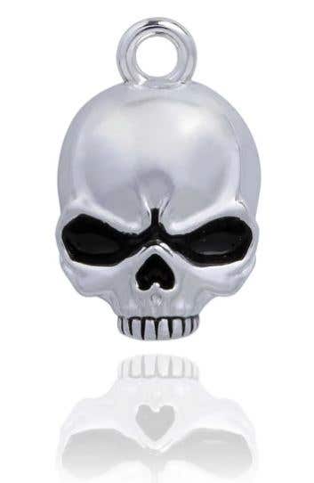 STEEL HORSE JEWELRY SILVER TONE UNDER WORLD SKULL ROAD BELL