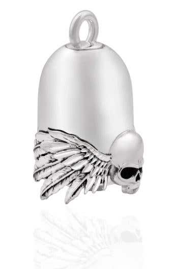 STEEL HORSE JEWELRY SKULL AND WINGS ROAD BELL