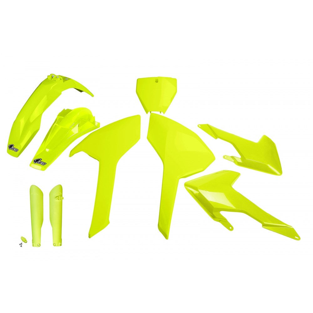 /UFO HUSQVARNA FULL PLASTICS KIT TC/FC125-250-350-450 16-18 FLU YEL NO TC250 16 (WAS HUKIT616EDFLU)