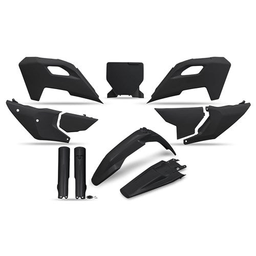 UFO HUSQVARNA FULL PLASTICS KIT TC125/250 TX300 FC250/350/450 FX350/450 23 BLK