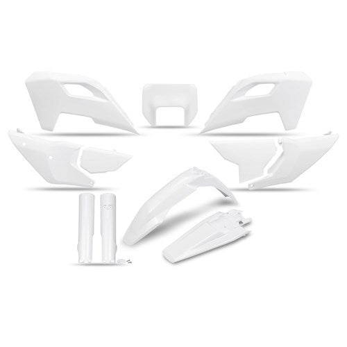 UFO HUSQVARNA PLASTICS KIT WITH H/LIGHT TE/FE150/250/300/350/450/501 24-25 WHT