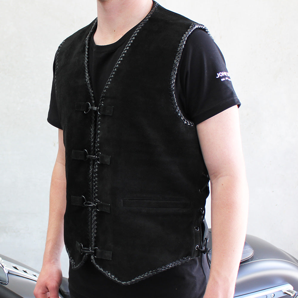 Johnny Reb Men's Lightning Ridge Suede Vest - Black Suede - product image 5