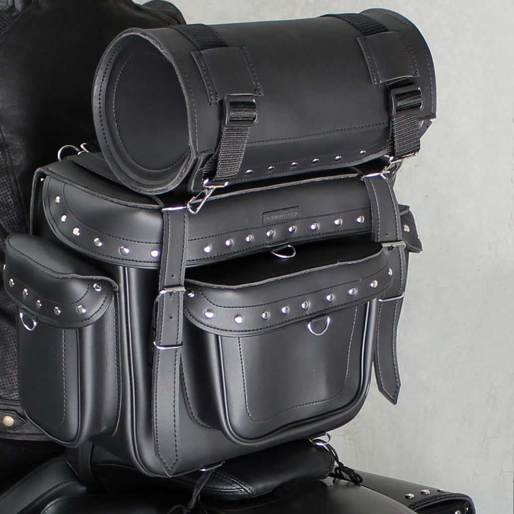 Johnny Reb Two-Piece Waratah Sissy Bag - Black Leather - product image 2
