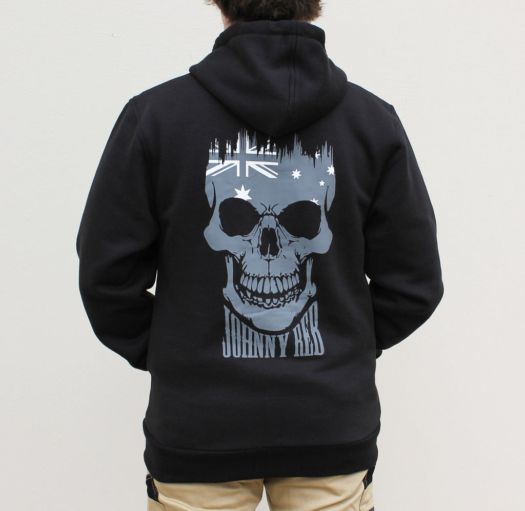 Johnny Reb Men's Aussie Skull Full-Zip Hoodie