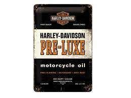 HARLEY-DAVIDSON PRE-LUXE MOTORCYCYLE OIL STEEL SIGN 8X12