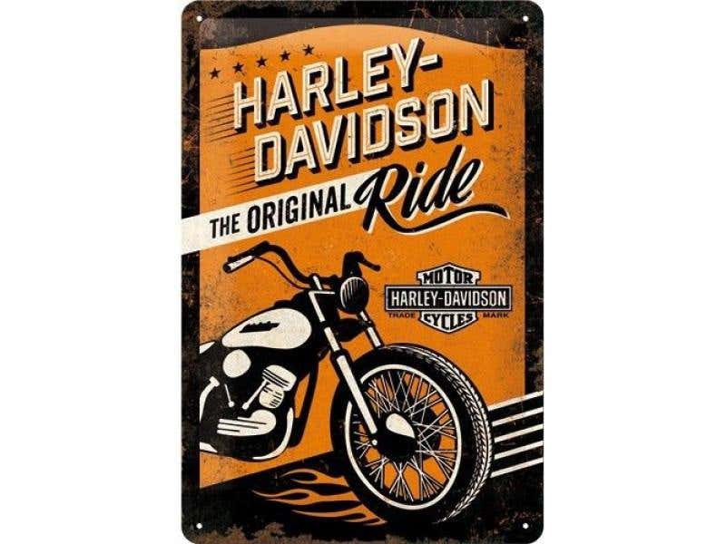 HARLEY-DAVIDSON THE ORIGINAL RIDE STEEL SIGN 8X12