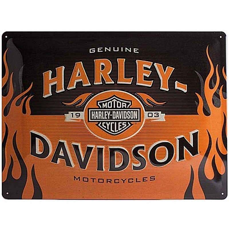HARLEY-DAVIDSON 1903 LOGO EMBOSSED SIGN 30X40CM