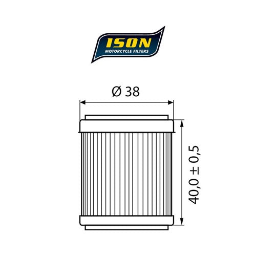 ISON 141 (HF141) ELEMENT OIL FILTER