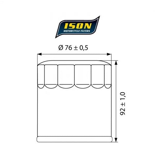 ISON 170 (HF170) CANISTER OIL FILTER BLACK