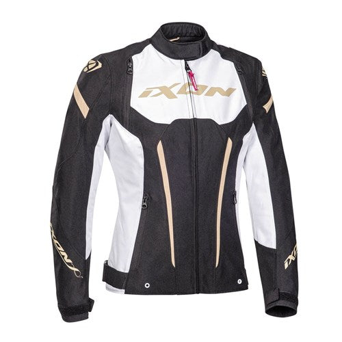 IXON STRIKER LADY JKT BLK/WHT/GLD (2XL)