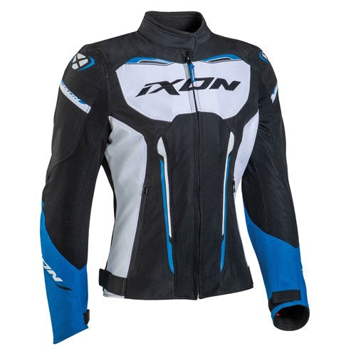 IXON STRIKER AIR WP LADY JKT BLK/WHT/BLU (MD)
