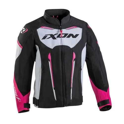 IXON STRIKER AIR KID LADY JKT BLK/WHT/FUS (12ANS)