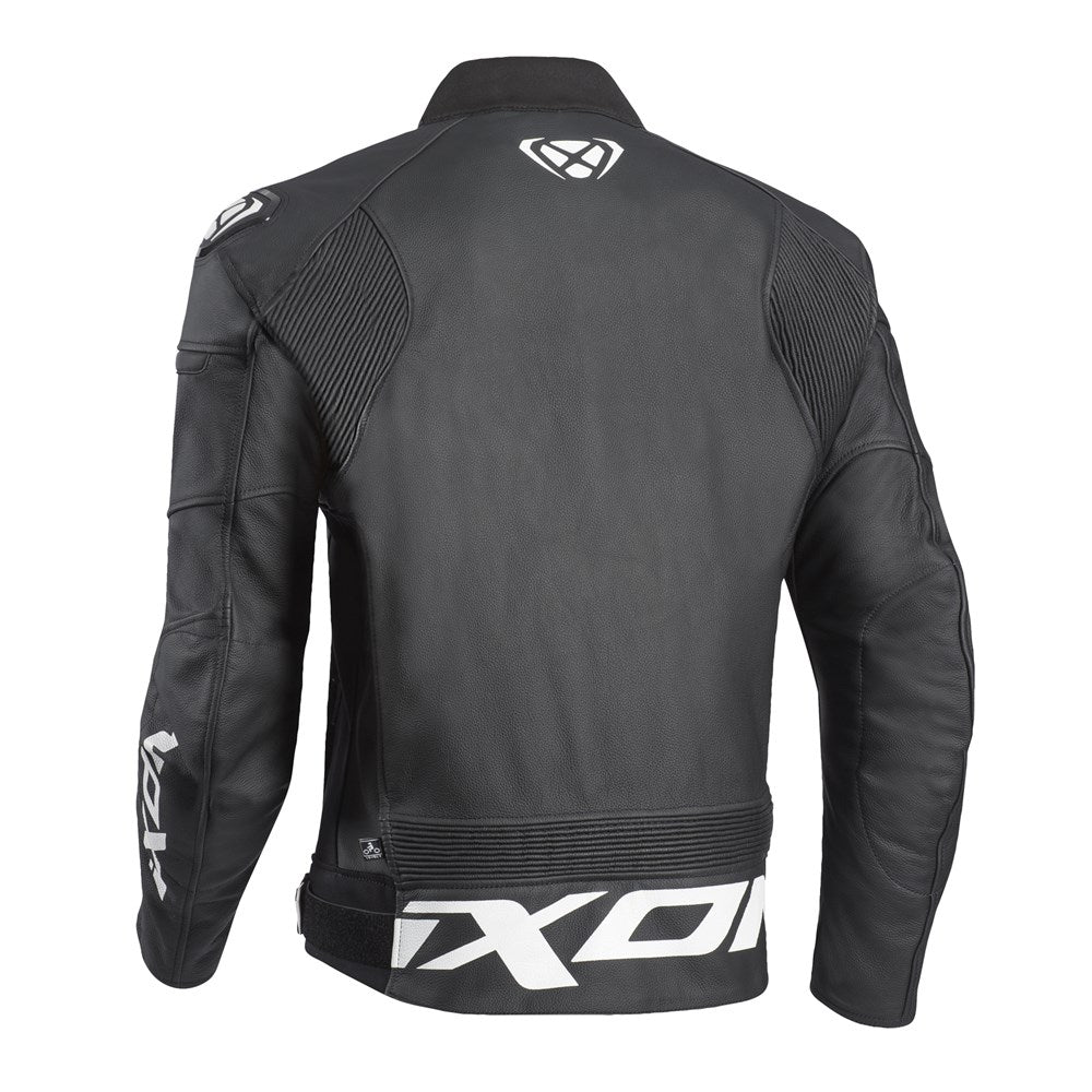 IXON SPARROW LEATHER JKT BLK WT (2XL)