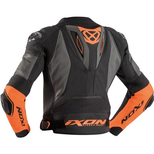 IXON VENDETTA EVO LEATHER JKT BLK/ANTH/ORG (LG)