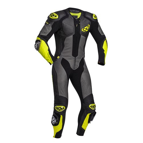 IXON VENDETTA EVO 1PC SUIT BLK/ANTH/YEL (XL)