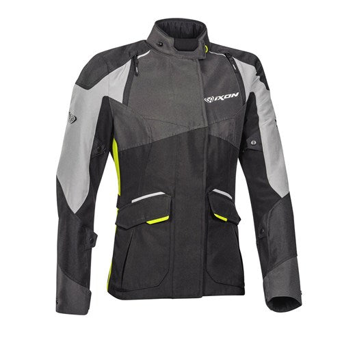 IXON BALDER LADY JKT BLK/GRY/BRT YEL (SM)