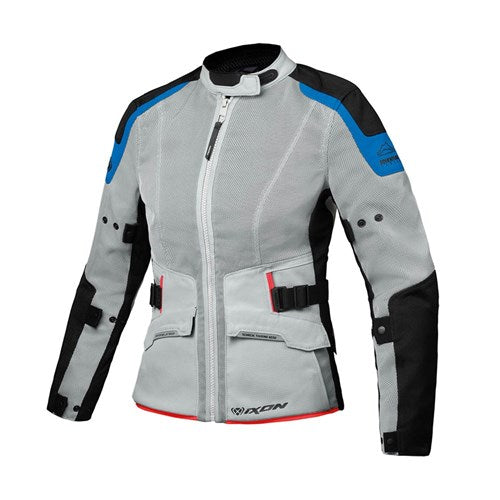 IXON M-NJORD LADY JKT LT GRY/BLU (XL)