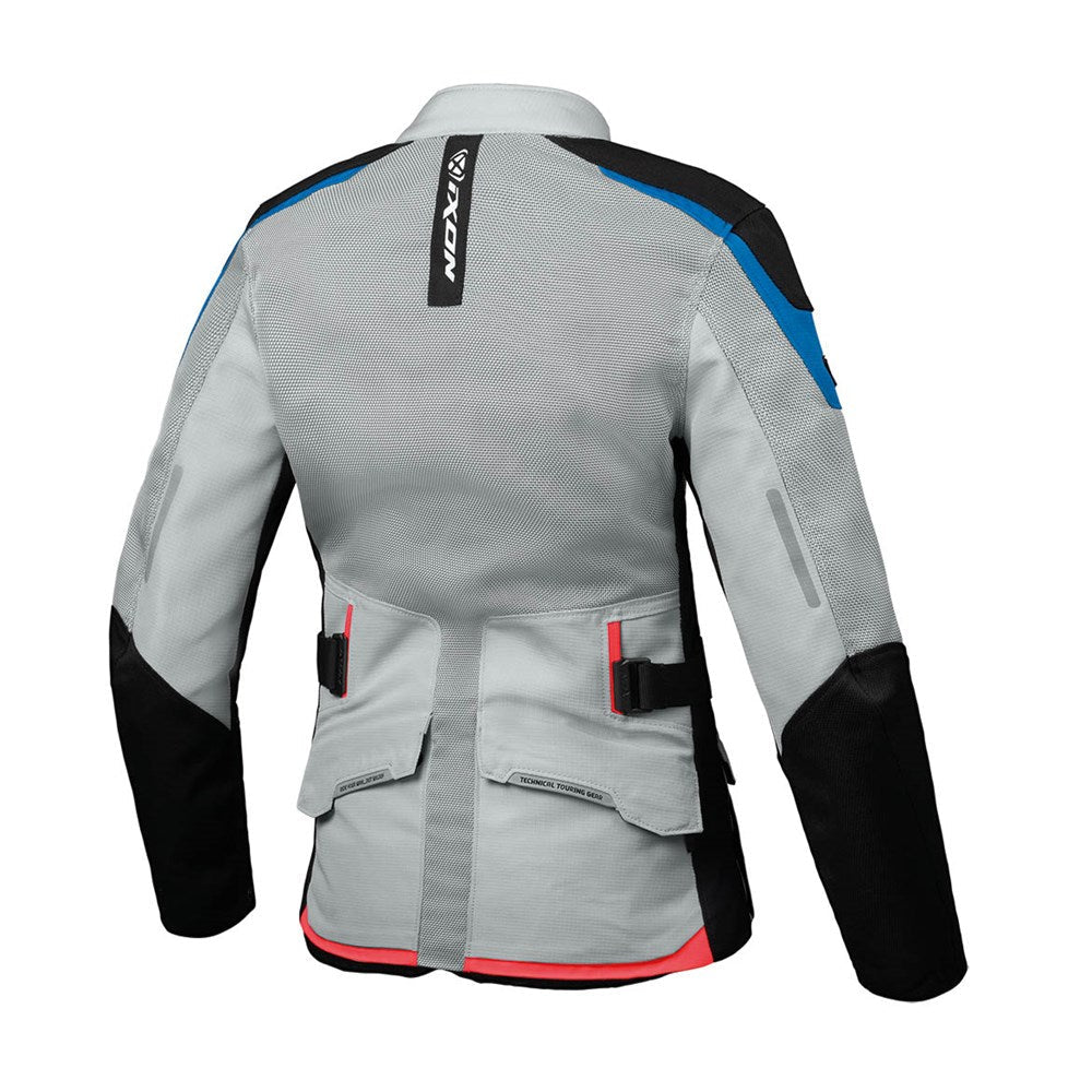 IXON M-NJORD LADY JKT LT GRY/BLU (XL)