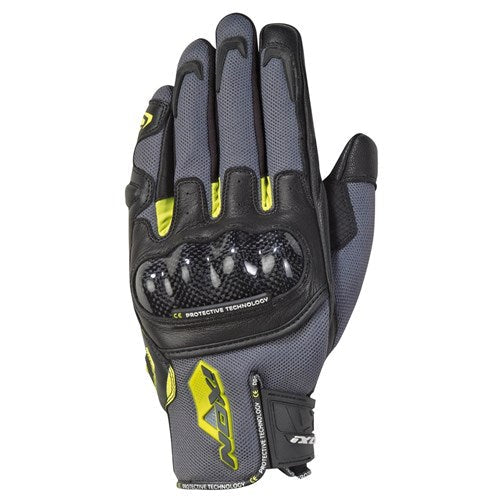 IXON RS RISE AIR GLV GRY/BLK/BRT YEL (MD)
