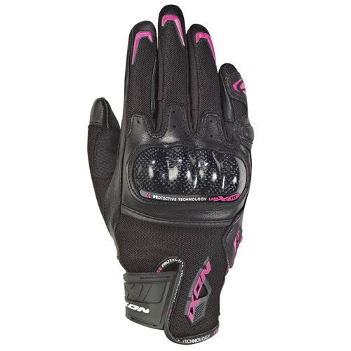 IXON RS RISE AIR LADY GLV BLK/FUS (XL)