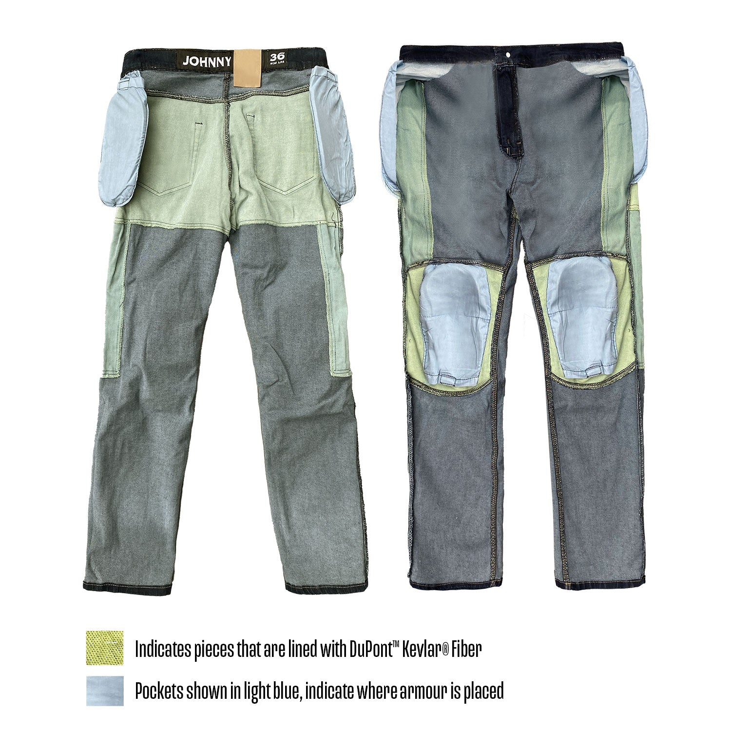 Johnny Reb Men's Biker Protective Jeans
