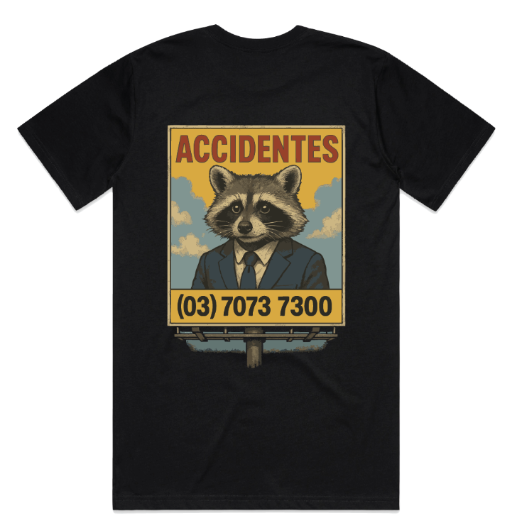 Joe Rascal Holdings Joe Rascal® “Accidentes” Limited Edition T-Shirt – Black
