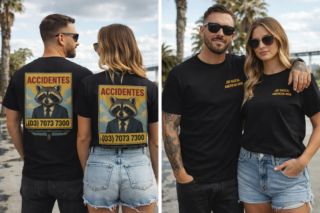 Joe Rascal Holdings Joe Rascal® “Accidentes” Limited Edition T-Shirt – Black