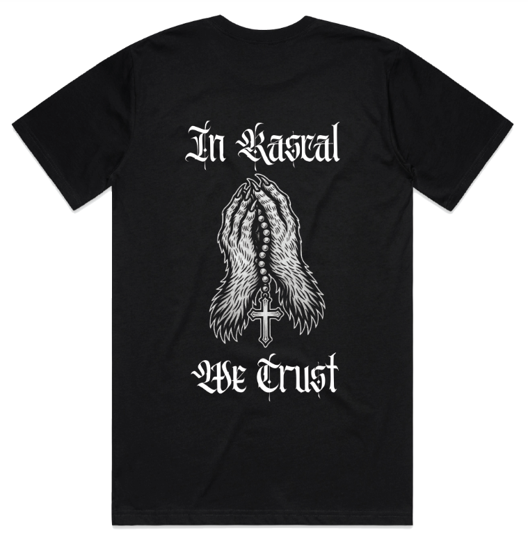 Joe Rascal® “In Rascal We Trust” Limited Edition T-Shirt – Black