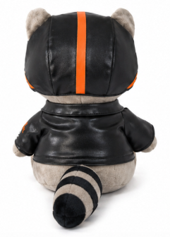 Joe Rascal Raccoon Toy – 12" Plush Teddy with Leather Jacket & Cap