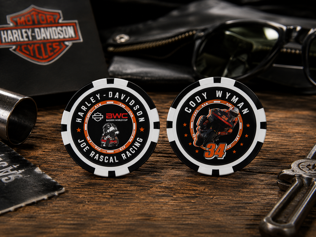 Joe Rascal Racing Bagger World Cup Poker Chip - Cody Wyman #34