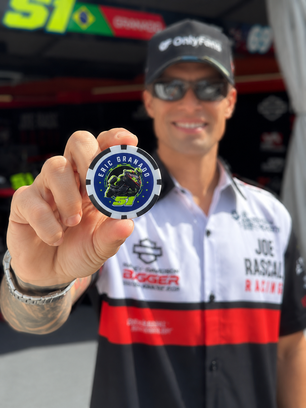 Joe Rascal Racing Bagger World Cup Poker Chip - Eric Granado #51