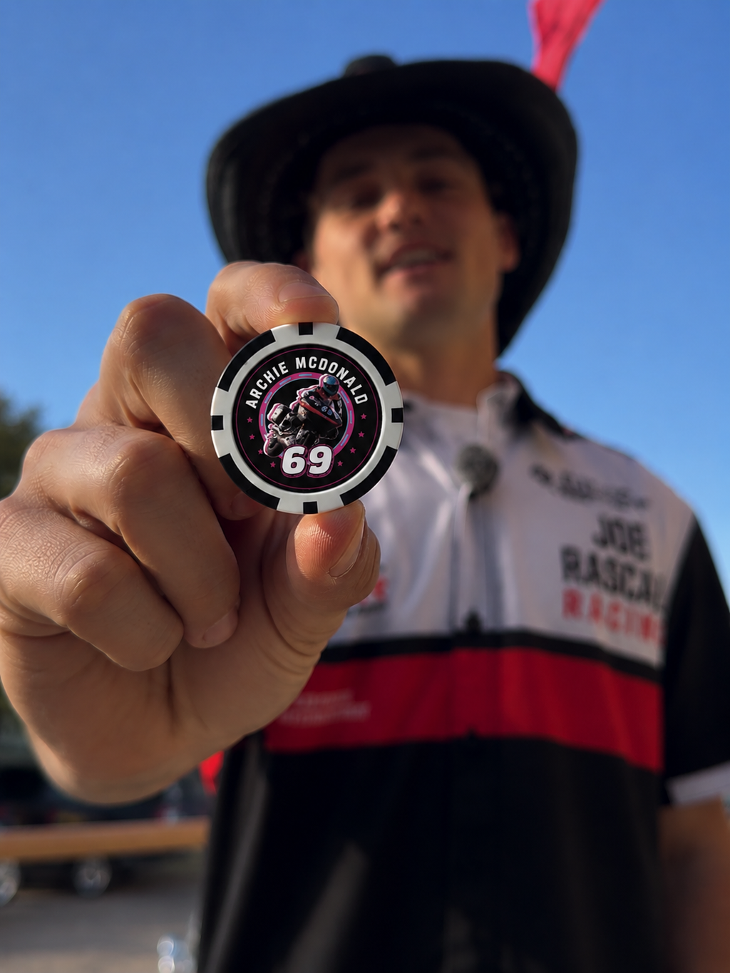 Joe Rascal Racing Bagger World Cup Poker Chip - Archie McDonald #69